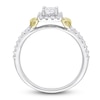 Thumbnail Image 2 of Y-Knot Diamond Ring 3/4 ct tw Princess/Round 14K Two-Tone Gold