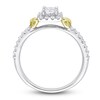 Thumbnail Image 3 of Y-Knot Diamond Ring 3/4 ct tw Princess/Round 14K Two-Tone Gold