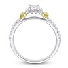 Thumbnail Image 2 of Y-Knot Diamond Ring 3/4 ct tw Princess/Round 14K Two-Tone Gold