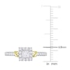 Thumbnail Image 3 of Y-Knot Diamond Ring 3/4 ct tw Princess/Round 14K Two-Tone Gold