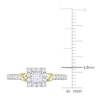 Thumbnail Image 4 of Y-Knot Diamond Ring 3/4 ct tw Princess/Round 14K Two-Tone Gold