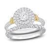 Thumbnail Image 1 of Y-Knot Diamond Bridal Set 7/8 ct tw Round 14K Two-Tone Gold