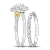 Thumbnail Image 2 of Y-Knot Diamond Bridal Set 7/8 ct tw Round 14K Two-Tone Gold