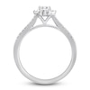 Thumbnail Image 1 of Diamond Halo Engagement Ring 1 ct tw Emerald/Round 14K White Gold