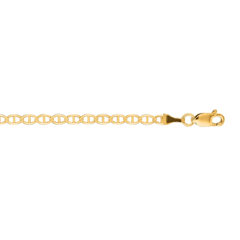 Main Image 2 of Mariner Link Chain Anklet 14K Yellow Gold 10"