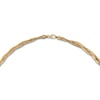 Thumbnail Image 2 of Italia D'Oro Solid Diamond-Cut Omega Chain Bracelet 14K Yellow Gold 7.5" 10.0mm