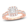 Thumbnail Image 1 of Diamond Engagement Ring 1-1/3 ct tw Princess/Round 14K Rose Gold