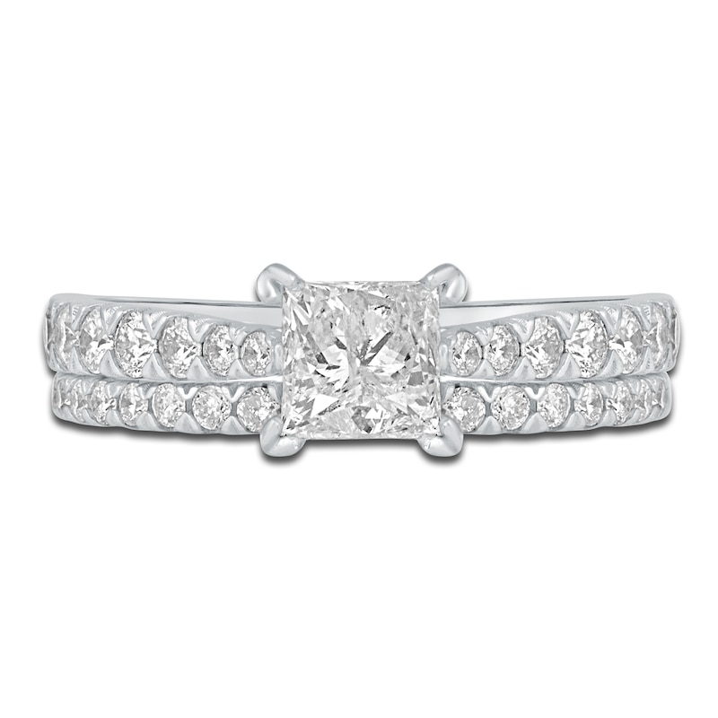 Main Image 3 of Diamond Bridal Set 1-3/4 ct tw Princess/Round 14K White Gold