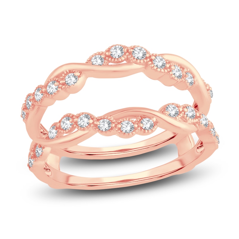 Diamond Twist Enhancer Band 1/3 ct tw Round 14K Rose Gold