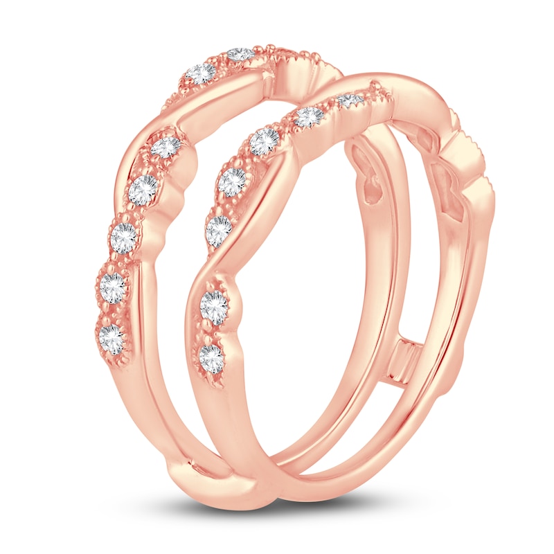 Main Image 2 of Diamond Twist Enhancer Band 1/3 ct tw Round 14K Rose Gold