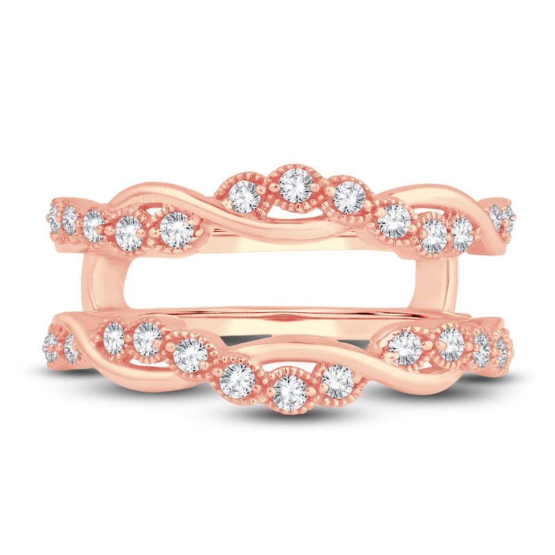 Main Image 3 of Diamond Twist Enhancer Band 1/3 ct tw Round 14K Rose Gold