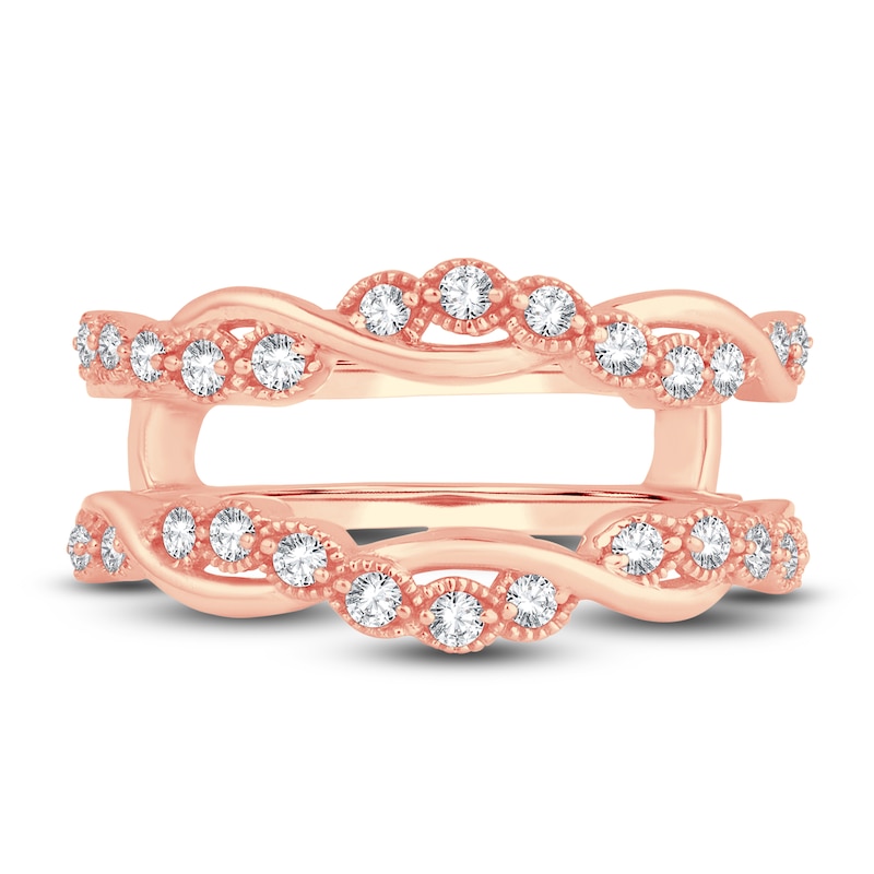 Diamond Twist Enhancer Band 1/3 ct tw Round 14K Rose Gold