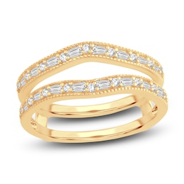 Diamond Enhancer Band 1/3 ct tw Baguette/Round 14K Yellow Gold