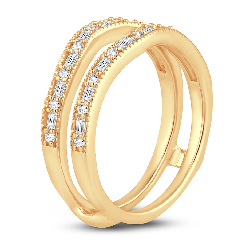 Diamond Enhancer Band 1/3 ct tw Baguette/Round 14K Yellow Gold