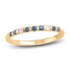 Thumbnail Image 0 of Blue & White Diamond Stackable Anniversary Band 1/6 ct tw Round/Baguette 14K Yellow Gold