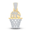 Thumbnail Image 1 of Diamond Basketball Charm 1/2 ct tw Round 14K Yellow Gold