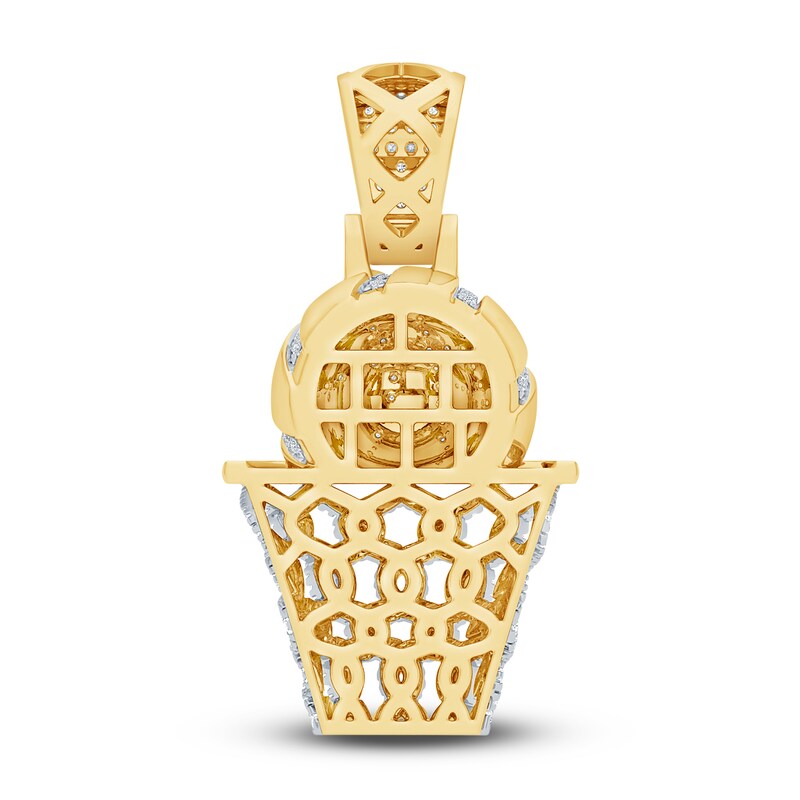 Main Image 3 of Diamond Basketball Charm 1/2 ct tw Round 14K Yellow Gold