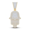 Thumbnail Image 1 of Diamond Hamsa Charm 1/4 ct tw Round 14K Yellow Gold