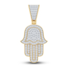 Diamond Hamsa Charm 1/4 ct tw Round 14K Yellow Gold