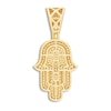 Thumbnail Image 3 of Diamond Hamsa Charm 1/4 ct tw Round 14K Yellow Gold