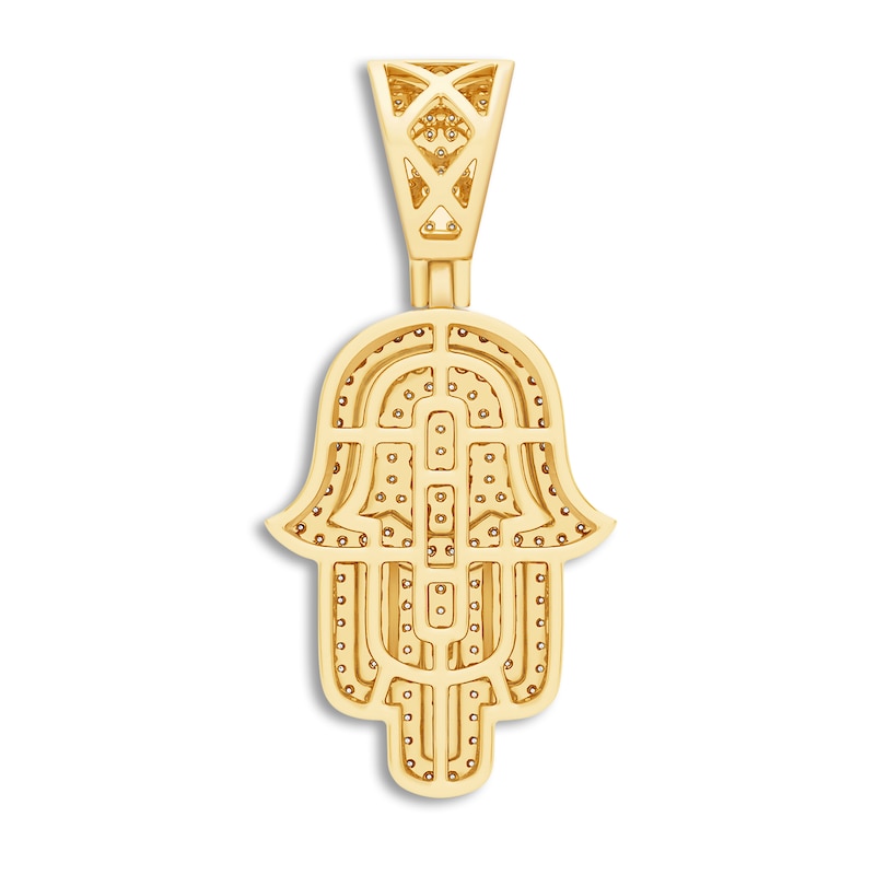 Main Image 3 of Diamond Hamsa Charm 1/4 ct tw Round 14K Yellow Gold