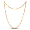 Thumbnail Image 0 of Solid Figaro Chain Necklace 14K Yellow Gold 22" 5.3mm