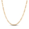 Thumbnail Image 2 of Solid Figaro Chain Necklace 14K Yellow Gold 22" 5.3mm