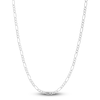 Thumbnail Image 1 of Solid Figaro Chain Necklace 14K White Gold 20" 3.0mm