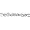 Thumbnail Image 1 of Men's Solid Figaro Chain Necklace 14K White Gold 24" 4.6mm