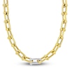 Thumbnail Image 1 of Diamond Link Necklace 1/2 ct tw Round 14K Yellow Gold 16"