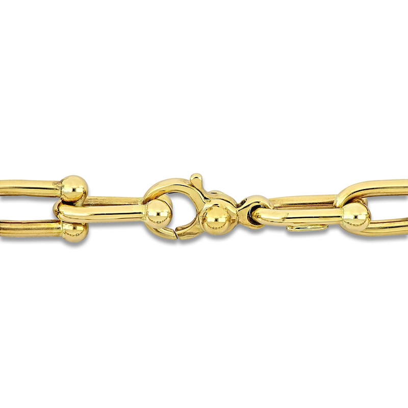 Main Image 2 of Diamond Link Necklace 1/2 ct tw Round 14K Yellow Gold 16"