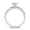 Thumbnail Image 3 of Diamond Milgrain Engagement Ring 1-1/5 ct tw Round 14K White Gold