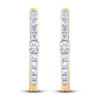 Thumbnail Image 2 of Diamond Hoop Earrings 1/6 ct tw Round 14K Yellow Gold