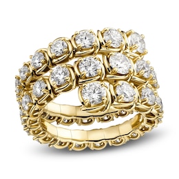 A. Link Diamond Wrap Ring 4 ct tw Round 18K Yellow Gold