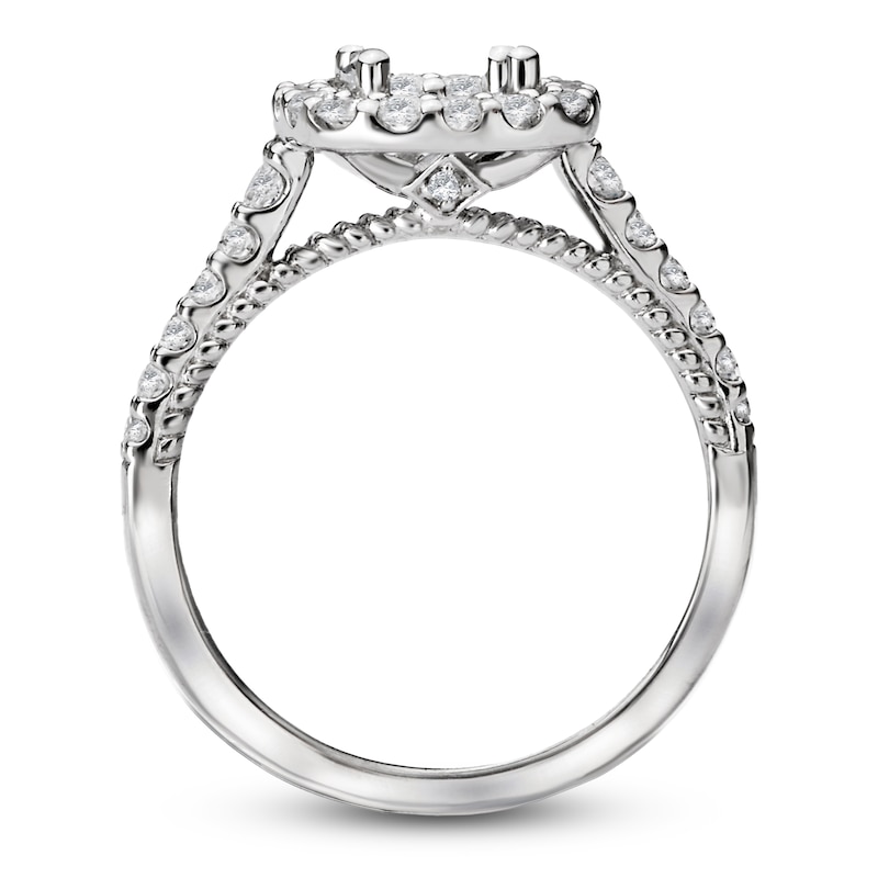 Diamond Engagement Ring Setting 1/2 ct tw Round Platinum