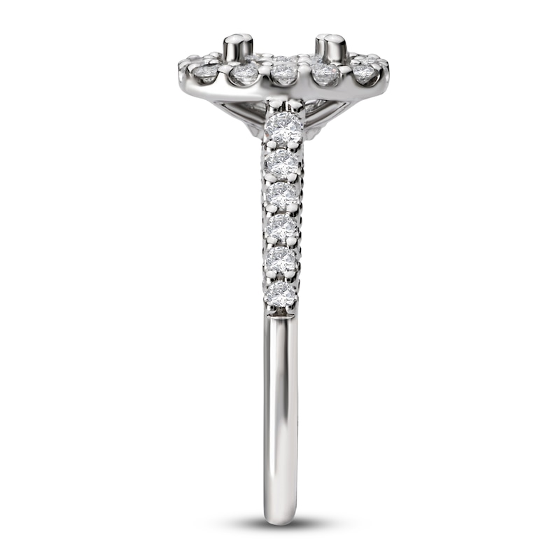 Main Image 3 of Diamond Engagement Ring Setting 1/2 ct tw Round Platinum