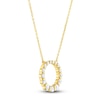 Thumbnail Image 2 of Diamond Circle Pendant Necklace 1/2 ct tw Round 10K Yellow Gold