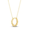 Thumbnail Image 3 of Diamond Circle Pendant Necklace 1/2 ct tw Round 10K Yellow Gold