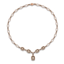 Le Vian Diamond Necklace 6-1/2 ct tw 14K Strawberry Gold