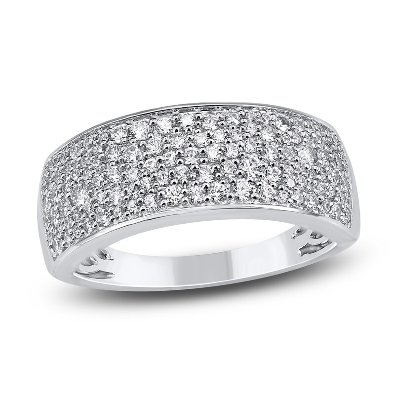 Main Image 1 of Multi-Row Diamond Anniversary Ring 3/4 ct tw 14K White Gold