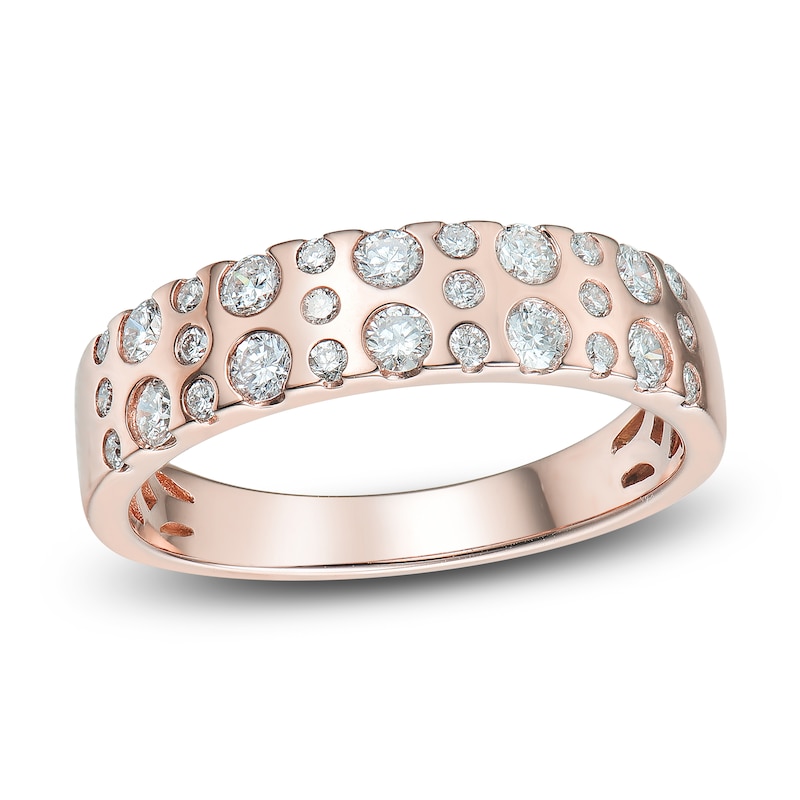 Main Image 1 of Diamond Bezel Anniversary Band 1/2 ct tw 14K Rose Gold