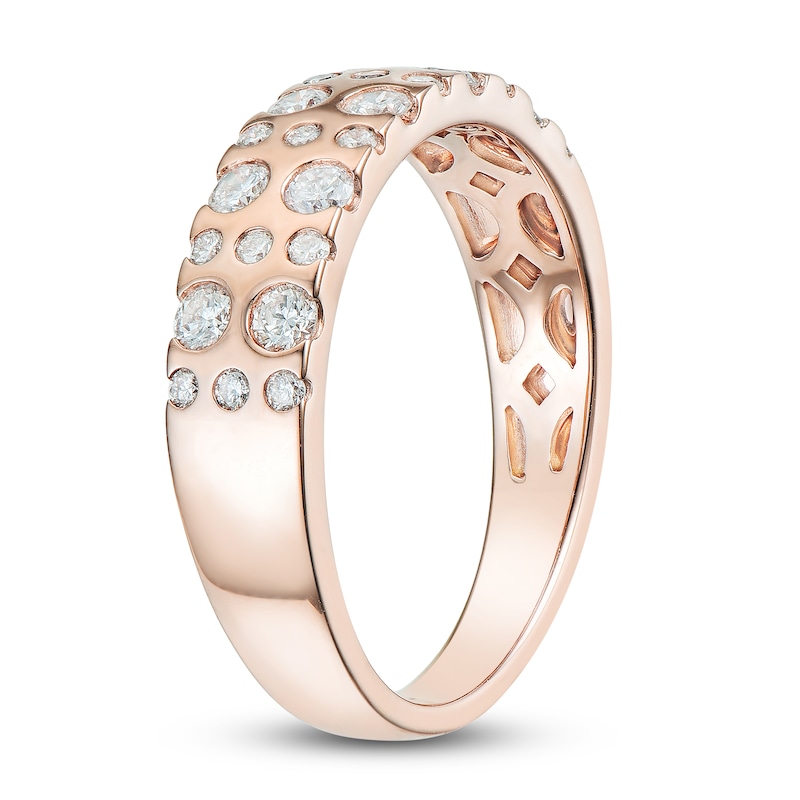 Diamond Bezel Anniversary Band 1/2 ct tw 14K Rose Gold