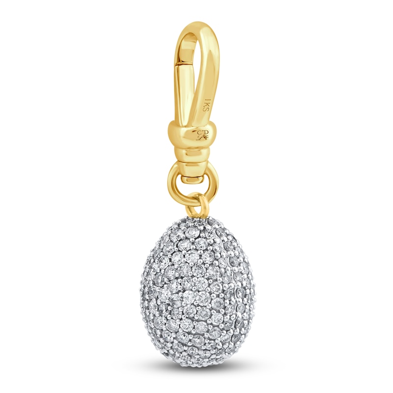 Charm'd by Lulu Frost New Beginnings Diamond Egg Charm 1 ct tw Diamonds 10K Two-Toned Gold