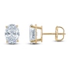 Thumbnail Image 1 of Oval-Cut Lab-Grown Diamond Solitaire Stud Earrings 3/4 ct tw 14K Yellow Gold (F/SI2)
