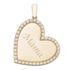 Thumbnail Image 0 of Engravable Diamond Heart Charm 1/4 ct tw Round 14K Yellow Gold