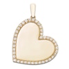 Thumbnail Image 2 of Engravable Diamond Heart Charm 1/4 ct tw Round 14K Yellow Gold