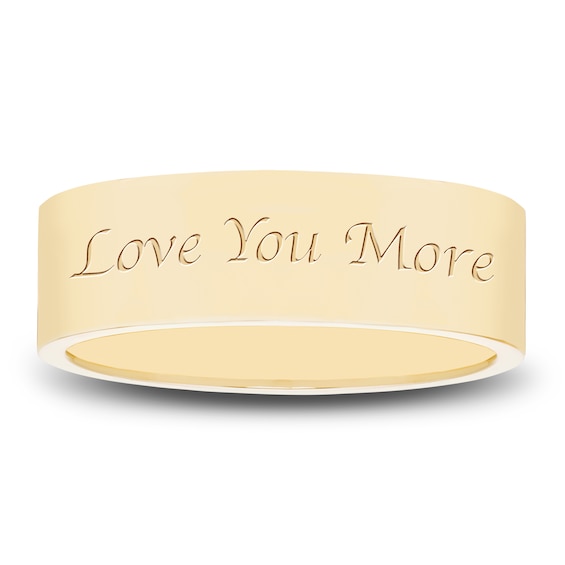 Men's Engravable Band 14K Yellow Gold 6.8mm