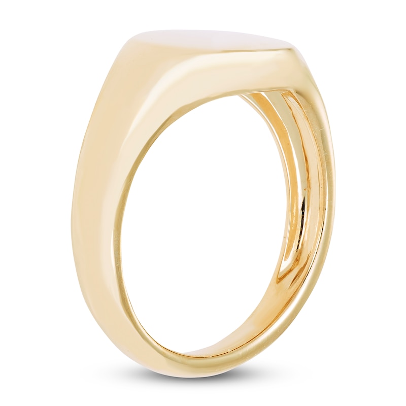 Engravable Signet Ring 14K Yellow Gold