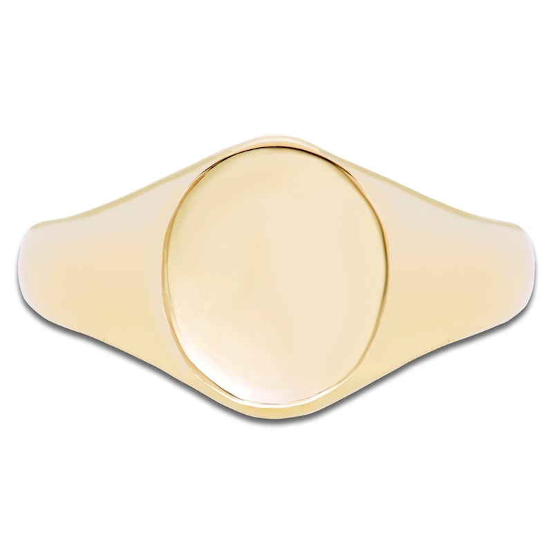 Engravable Signet Ring 14K Yellow Gold