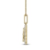 Thumbnail Image 2 of Diamond Dragon Medallion Necklace 1/4 ct tw 10K Yellow Gold 18"